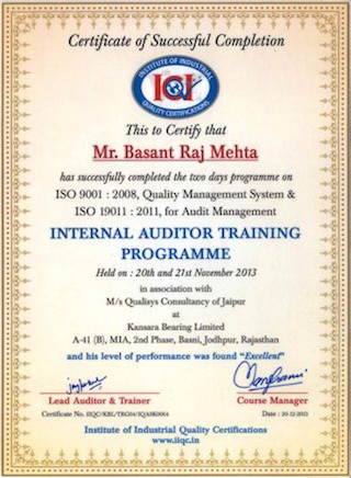 internal_auditor_training_basant_raj_mehta
